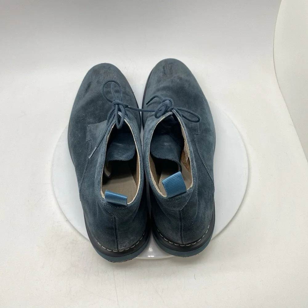 Clarks Kenley Boots Mens 10.5 Navy‎ Blue Suede Chukka Ankle Comfort Casual